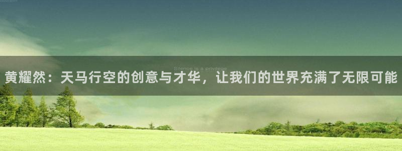 2012神马影院在线观看：黄耀然：天马行空的创意与才华，让我们的世界充满了无限可能